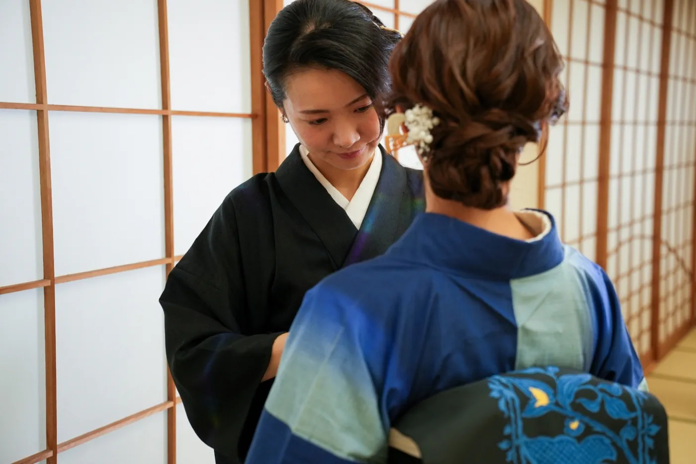 着付けの様子