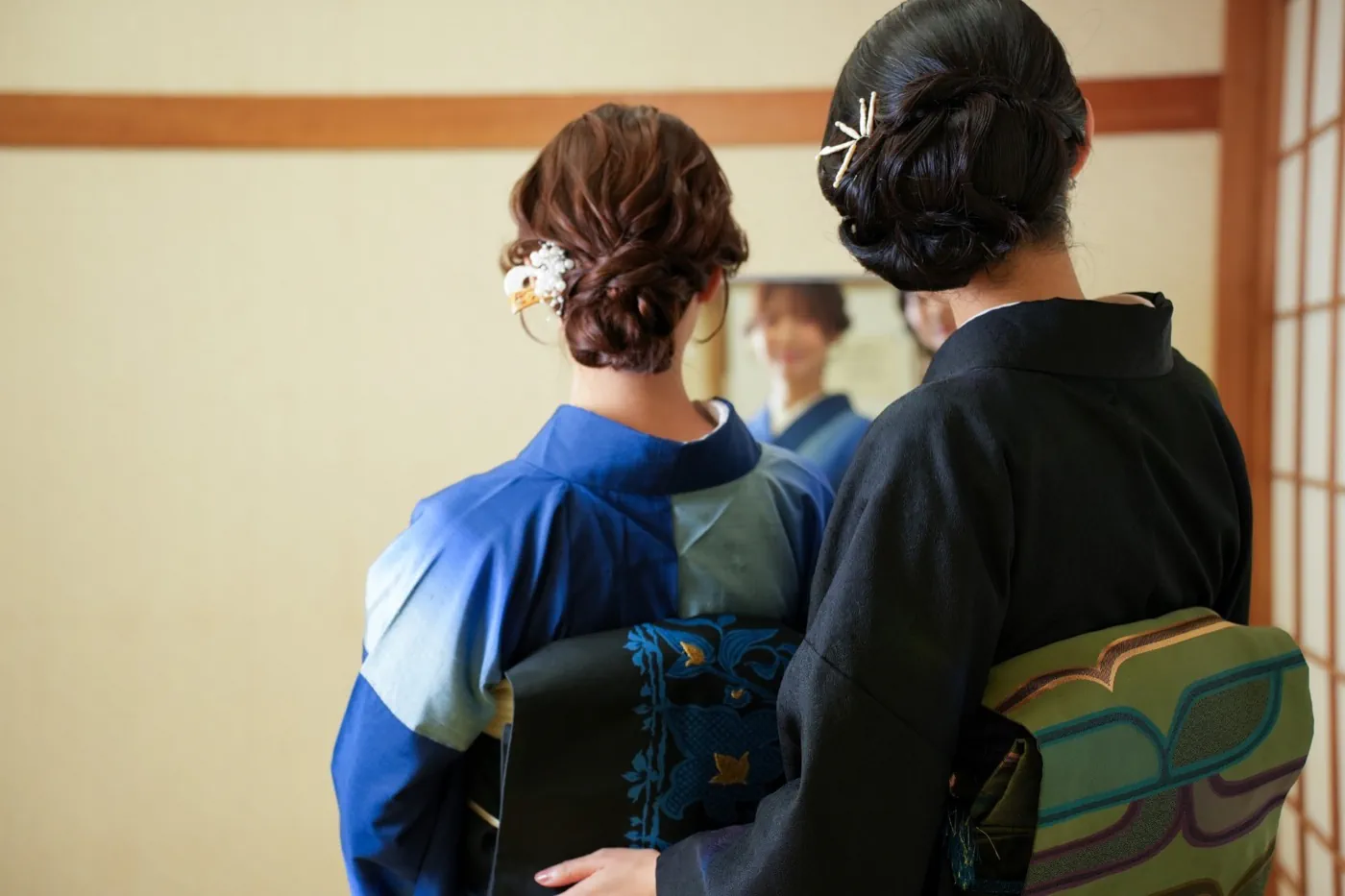 着付け後のヘアスタイル